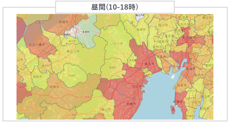 三重県桑名市の訪日外国人滞在人口（2023年4月）昼間